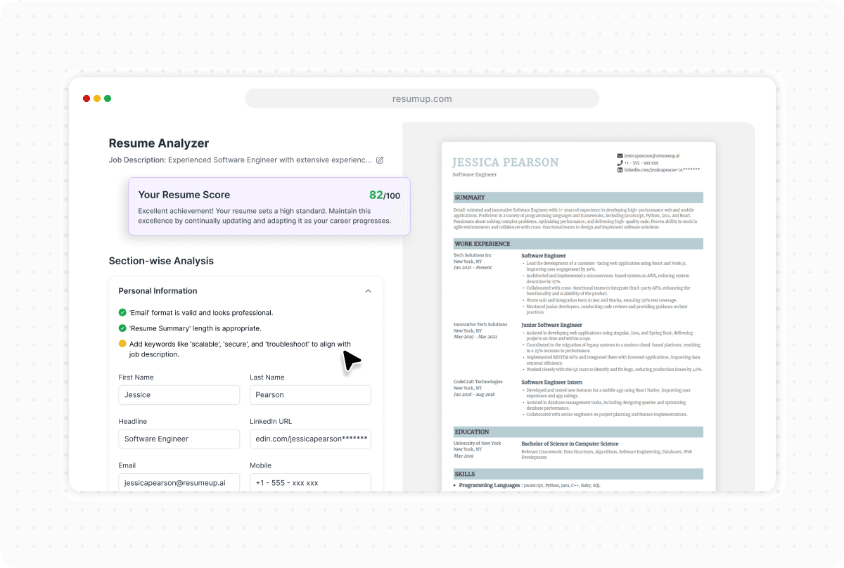 4. Check resume score