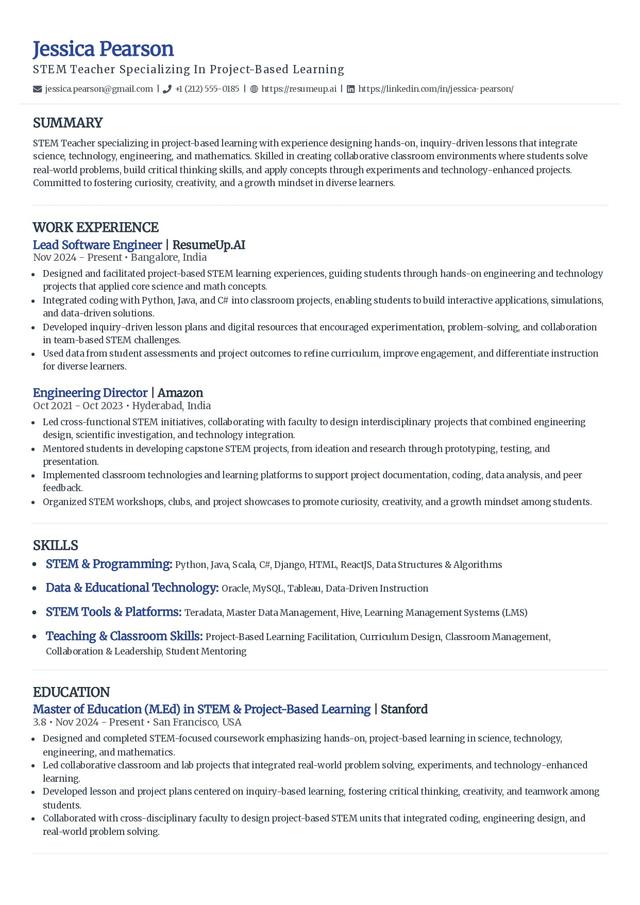 Elegant resume template with subtle borders and a polished, business-ready look