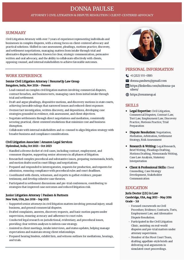 Executive resume template with wide margins and a leadership-focused summary block