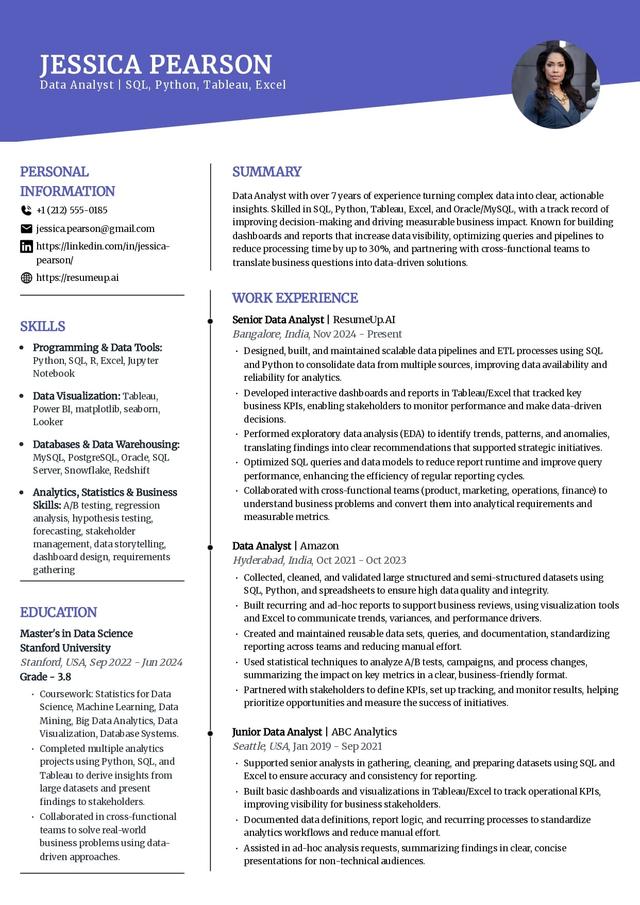 Orbit modern resume template with contemporary typography for tech candidates