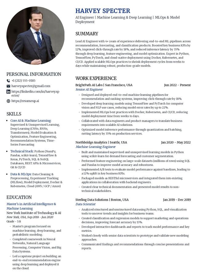 Pioneer resume template with shaded section headers for finance and administration roles