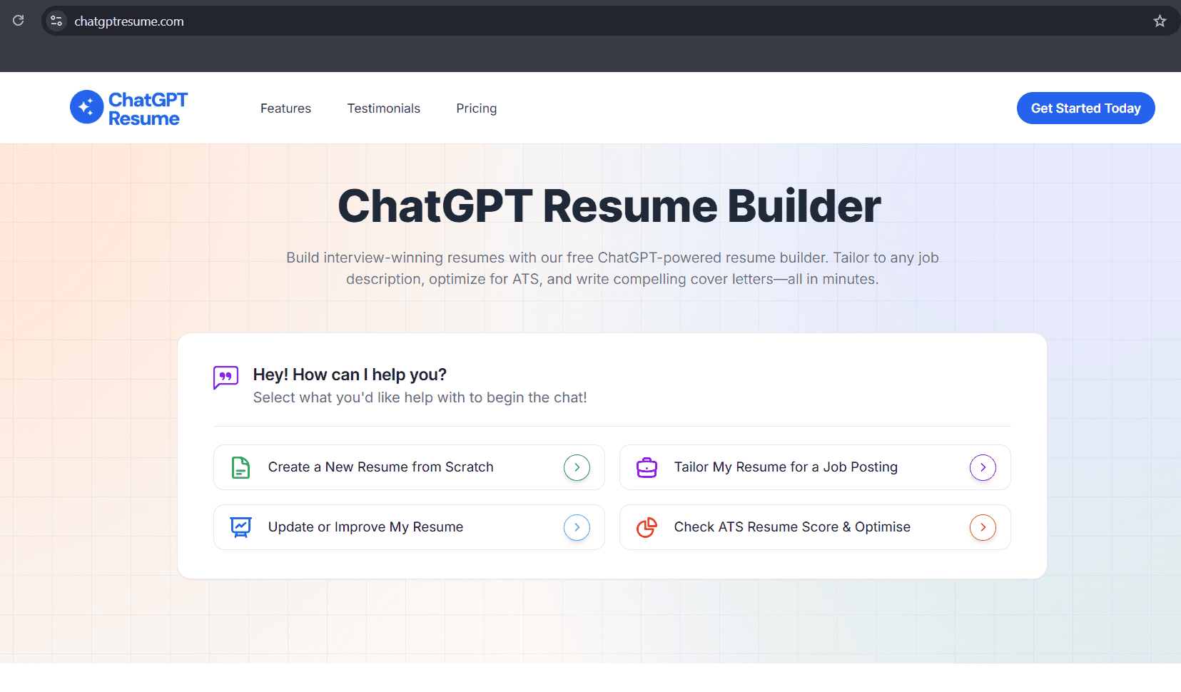 ChatGPT Resume Builder