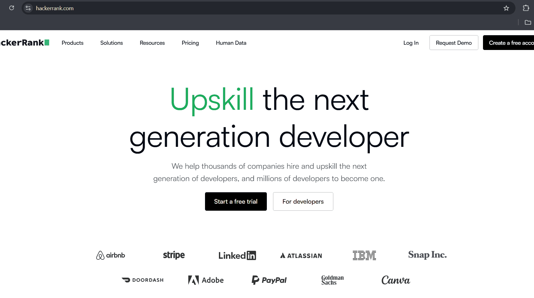 HackerRank - Upskill the next generation developer